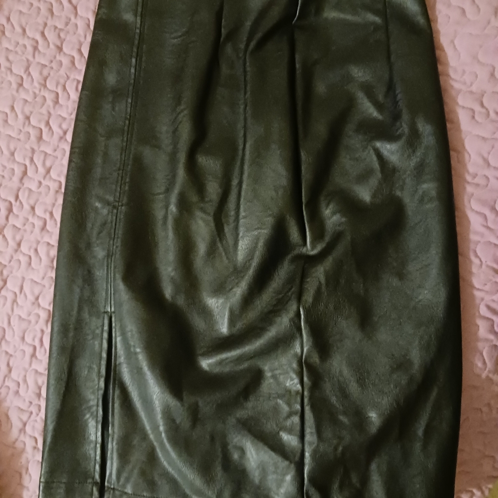 Faux Leather Skirt